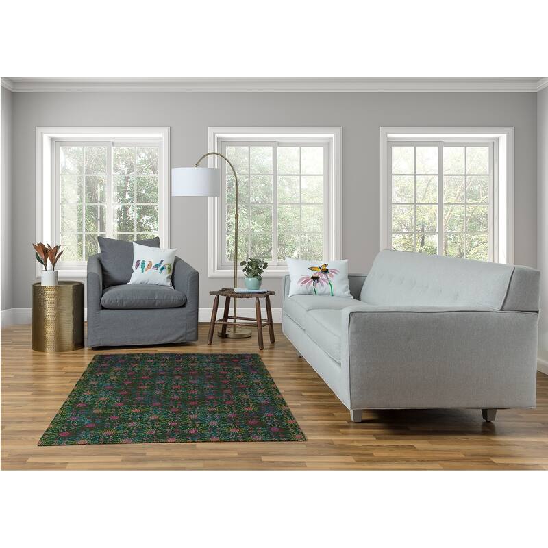 Layered Sun Tile Rug