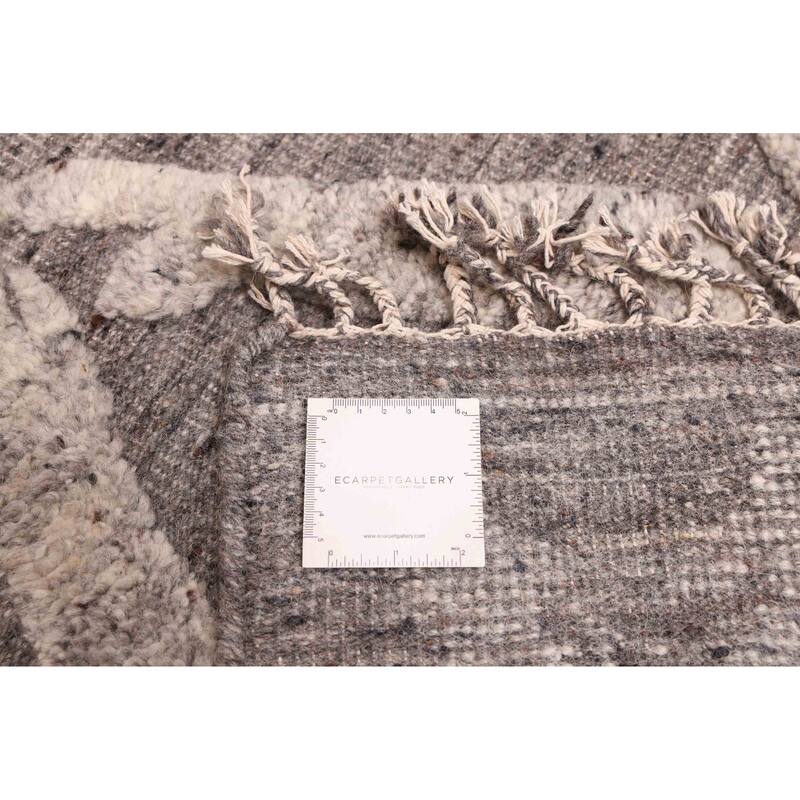 ECARPETGALLERY Hand-knotted Tangier Charcoal Wool Rug - 8'3 x 10'2