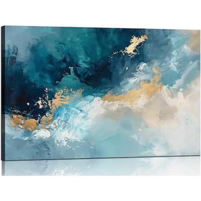 Blue Abstract Seascape Canvas Picture