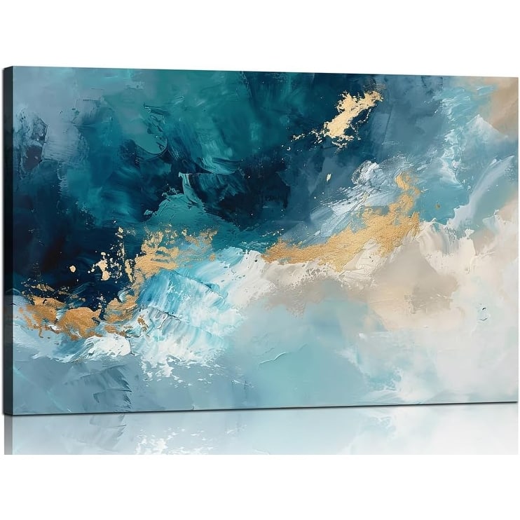 Blue Abstract Seascape Canvas Picture