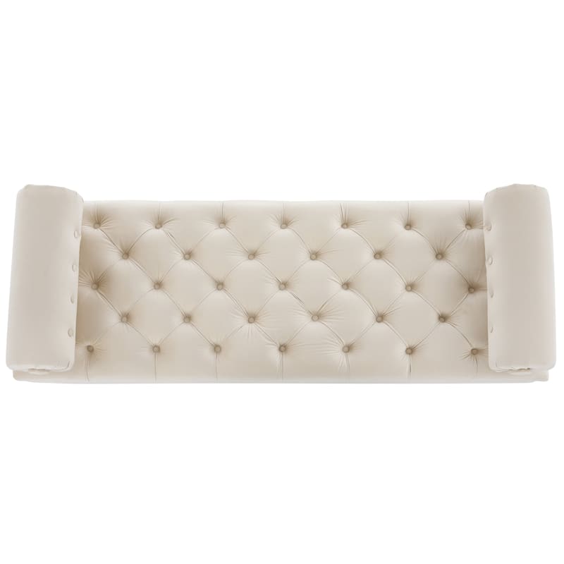 Christopher Knight Home - Anne Bedroom End-of-Bed Bench with 2 Pillows and Velvet Upholstery