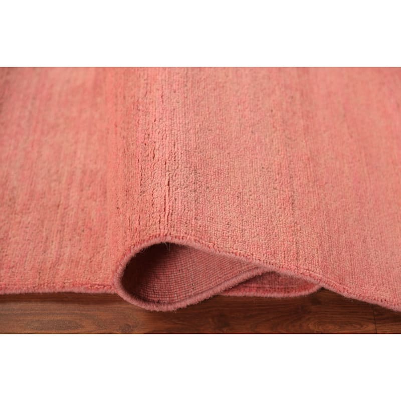 Pink Gabbeh Modern Oriental Rug Hand-Knotted Wool Carpet - 4'10" x 6'5"