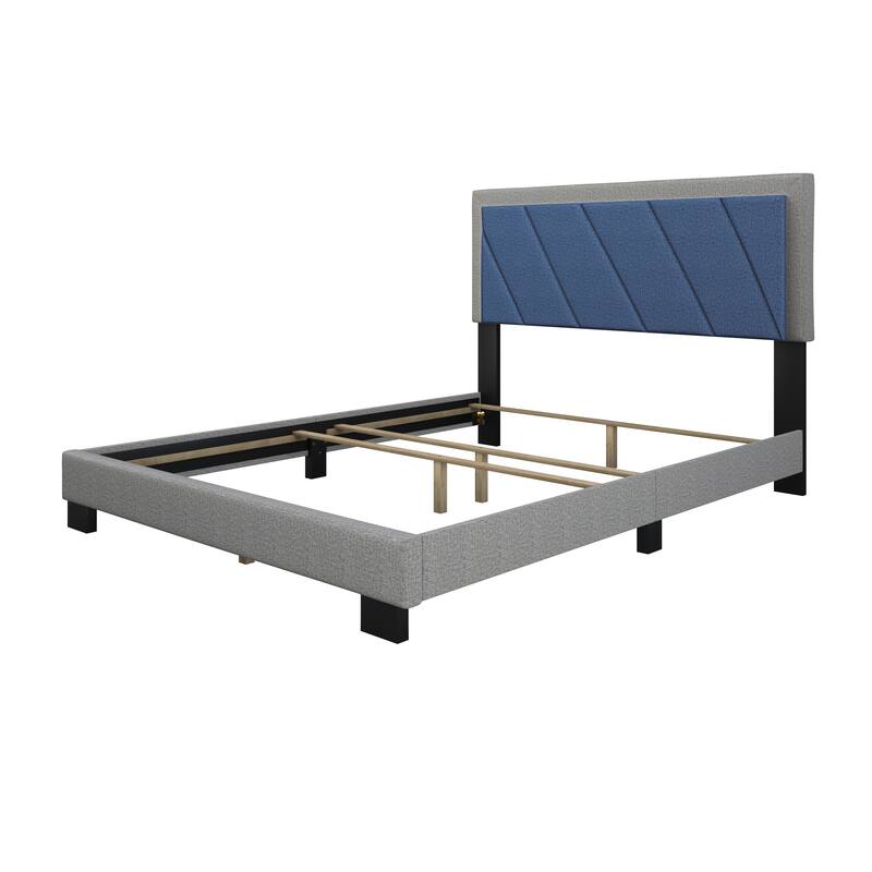 Boyd Sleep Diagonal Linen Upholstered Bed Frame