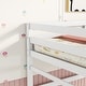 preview thumbnail 5 of 20, Twin Size Pine Wood High Loft Bed with inclined Ladder and Guardrails for Bedroom