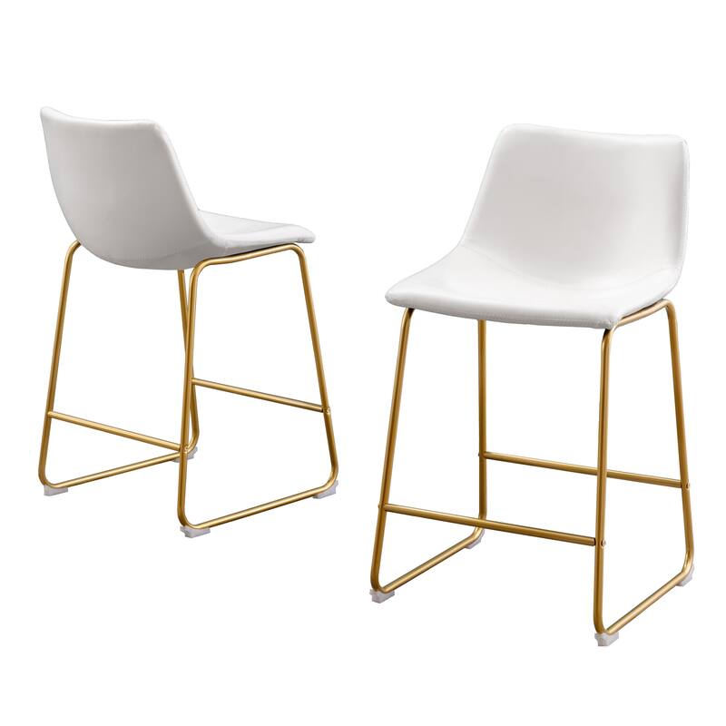 Best Quality Furniture 24-inch Faux Leather Counter Height Chairs