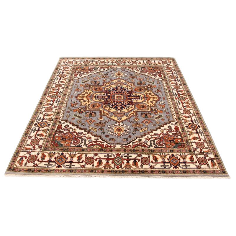 ECARPETGALLERY Hand-knotted Serapi Heritage Grey Wool Rug - 8'0 x 9'11