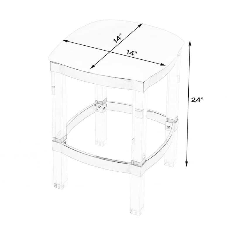 Jordan Acrylic & Polished Brass Counter Stool