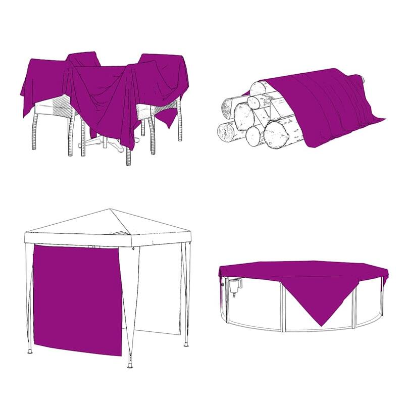 vidaXL Clear Tarpaulin with Eyelets 9.8x9.8/13.1/19.7/26.2' Polyethylene - Transparent