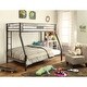 preview thumbnail 2 of 1, Bunk Bed (Queen/Queen) Metal Construction with Ladders and full-length guardrails