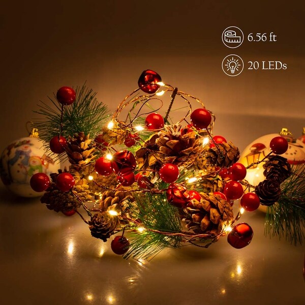 6.5FT 20 LED Battery Operated Prelit Garland