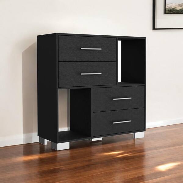 black four drawer dresser HomeRoots 35