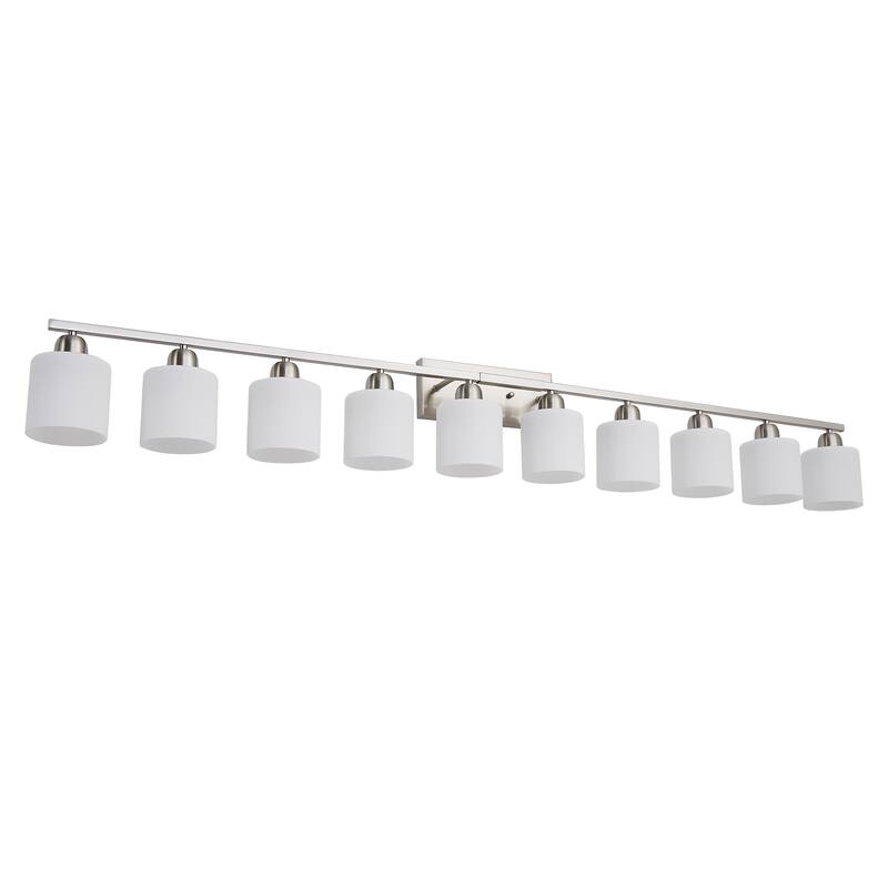 10-Light Brushed Nickel Vanity Light(No Bulbs Included) - Chrome