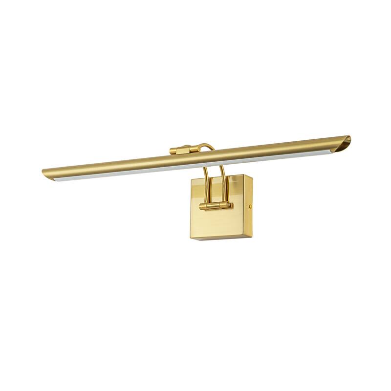 1-Light Modern Black/Gold Linear Metal Adjustable LED Picture Light/Bathroom Vanity Light