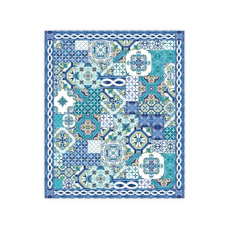 Laural Home Callisto Tiles Tablecloth - 70x84