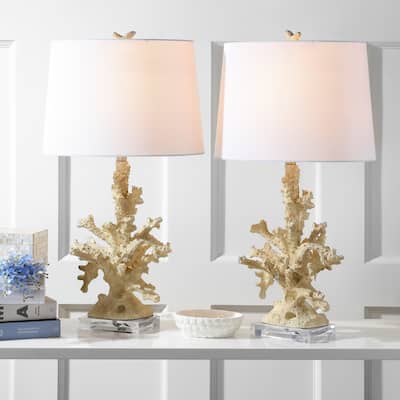 SAFAVIEH Lighting Towanda 28-inch Coral Branch Cream Table Lamp (Set of 2) - 16Wx11Dx29H