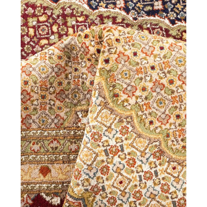 Overton Hand Knotted Wool Vintage Inspired Traditional Mogul Blue Area Rug - 9 X 12