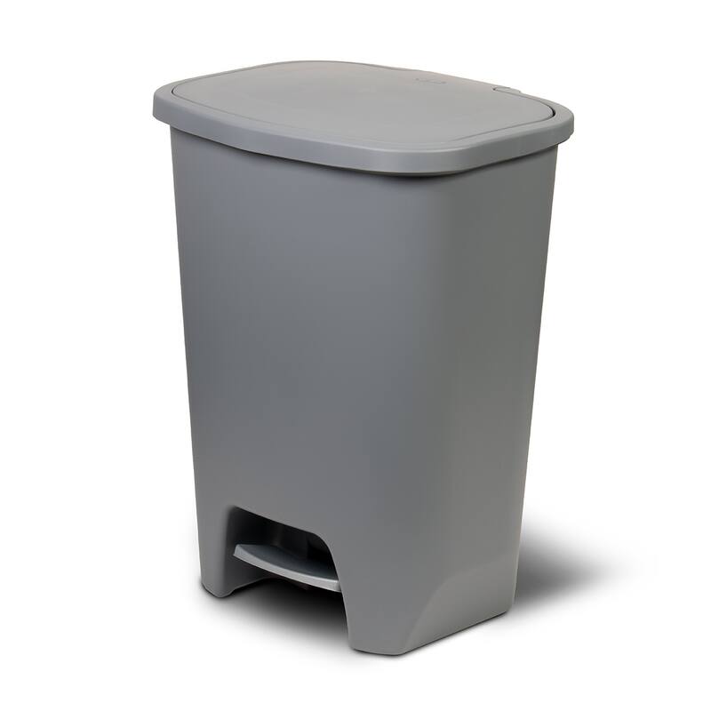Glad Grey Step-on Plastic Trash Can