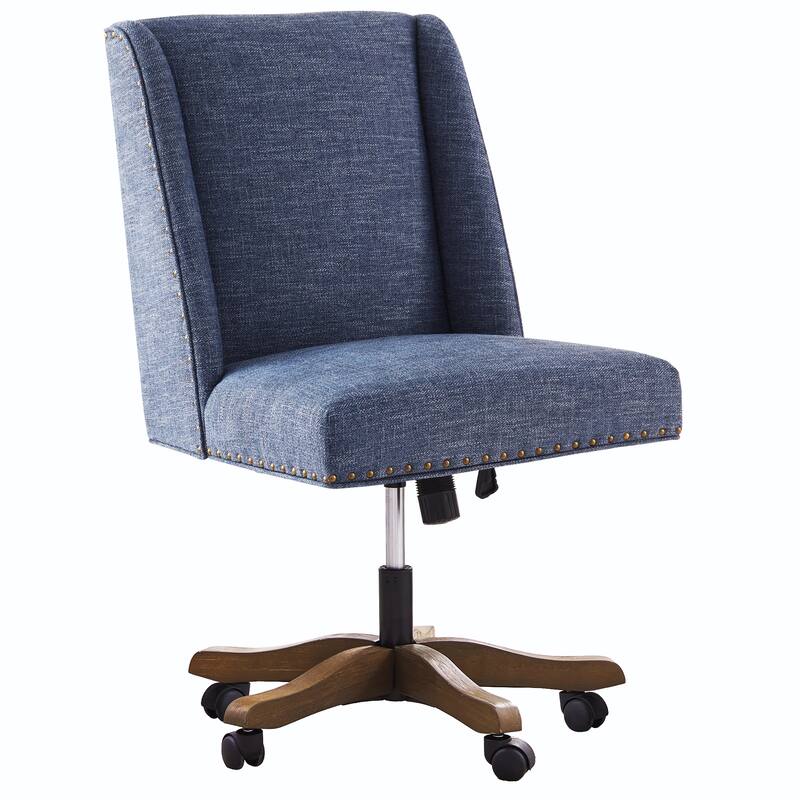 Huimo Home Office Desk Chair with Wheels, 360° Swivel - Blue