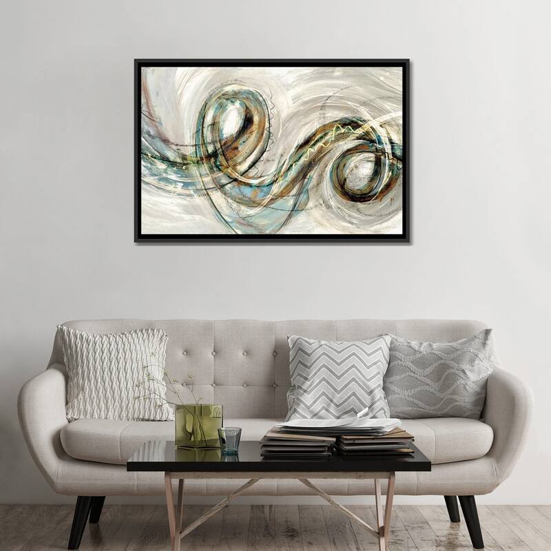 iCanvas "Swirly Whirly II" by PI Studio Framed Canvas Print