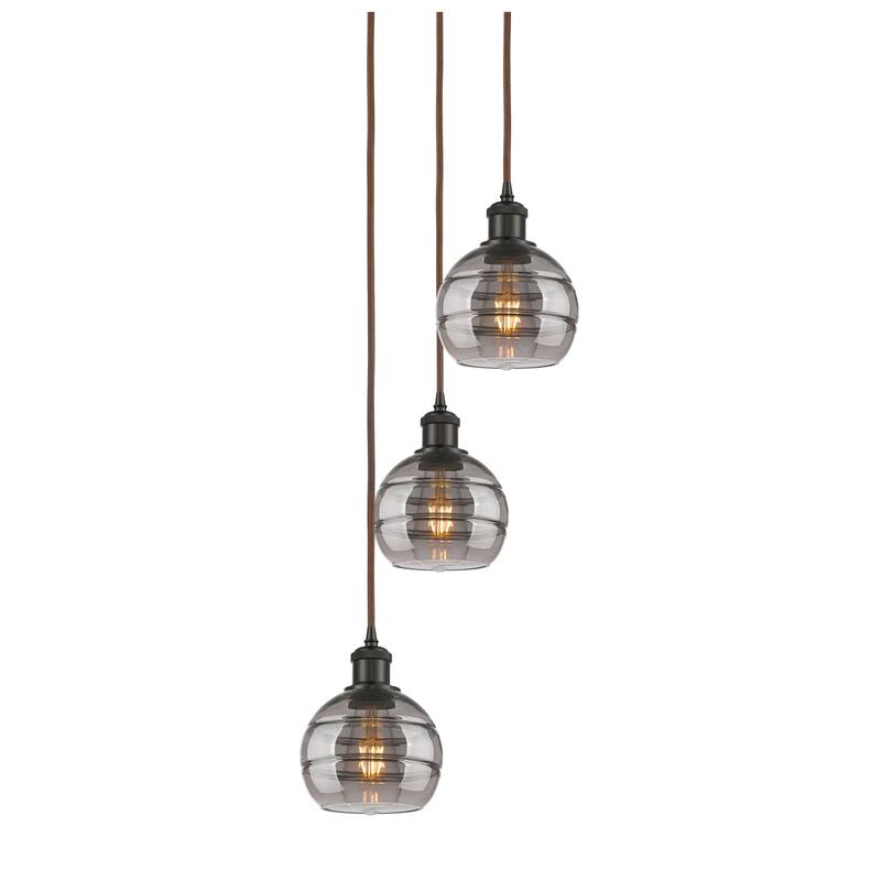 Innovations Lighting 113B-3P-24-12 Rochester Pendant Rochester 3 Light - Oil Rubbed Bronze / Smoked