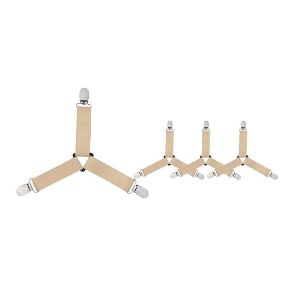 4 Pcs Adjustable Bed Sheet Fasteners with Elastic Suspenders Bed Bath & Beyond 39994804