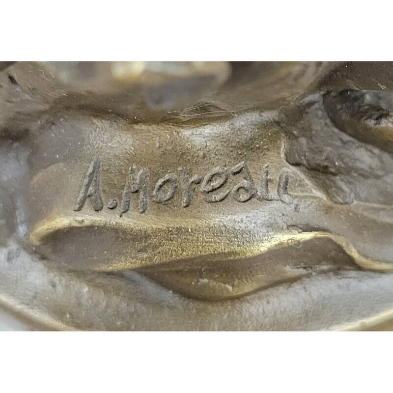 Hot Cast Bronze Figurative French Candelabra Candleholder Female Figure By Moreau