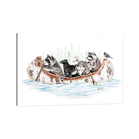 iCanvas "Critter Canoe" by Holly Simental Canvas Print