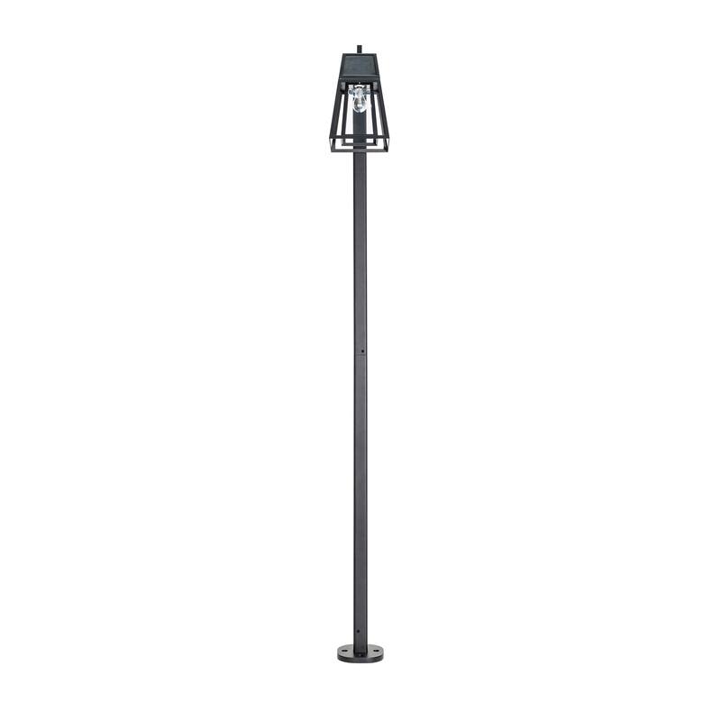 Gama Sonic Aria 98 in. Black Aluminum Modern Solar Post Light