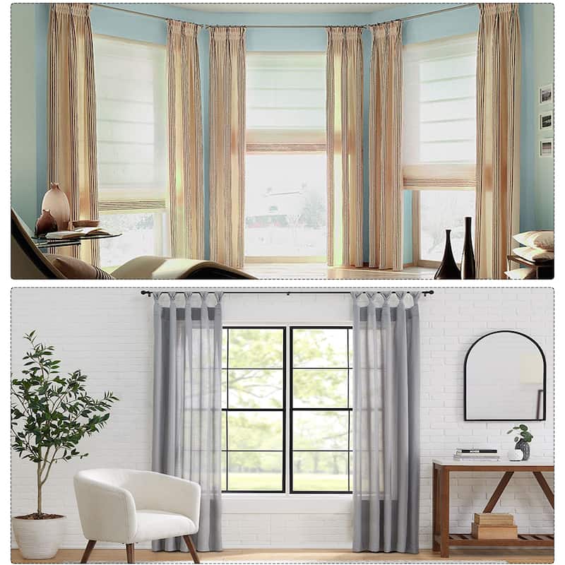 2pcs Corner Curtain Rod Connector 90 Degree for Curtain Rods