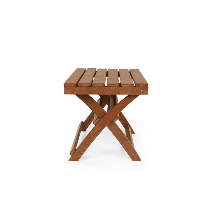 Santorini Fully Assembled All-Weather Recycled HDPE Outdoor Folding Side Table