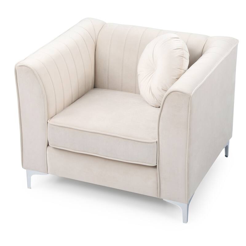 Delray Velvet/ Microsuede Chair