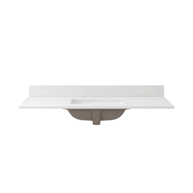CRAFT + MAIN QZ49228R 49" Quartz Vanity Top with Backsplash and