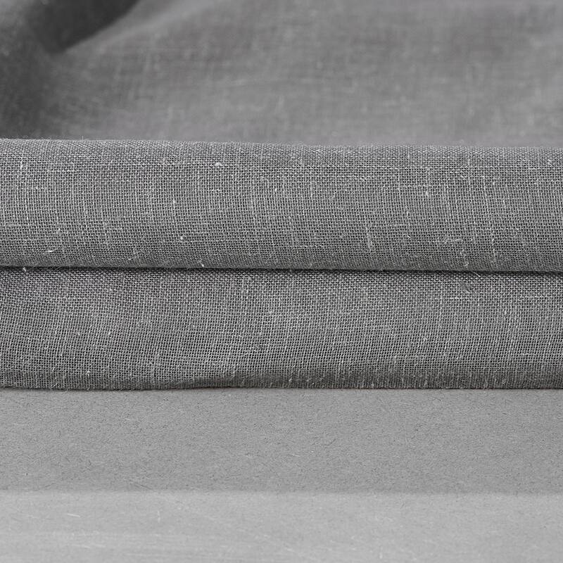 Exclusive Fabrics Faux Linen Ruffle Sheer Curtain (1 Panel)