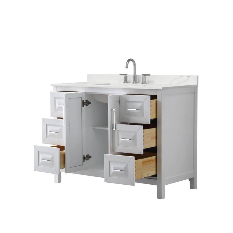 Wyndham Collection WCV252548S-QTZ-US3MXX Daria 48" Free Standing