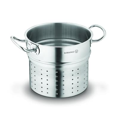 Korkmaz Stainless Steel Steamer, Steaming Pasta - 5 Quart