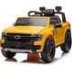 preview thumbnail 2 of 17, 12V Kids Ride On Pickup Truck, Battery Powered Electric Car w/Remote Control, Adjustable Speed Yellow