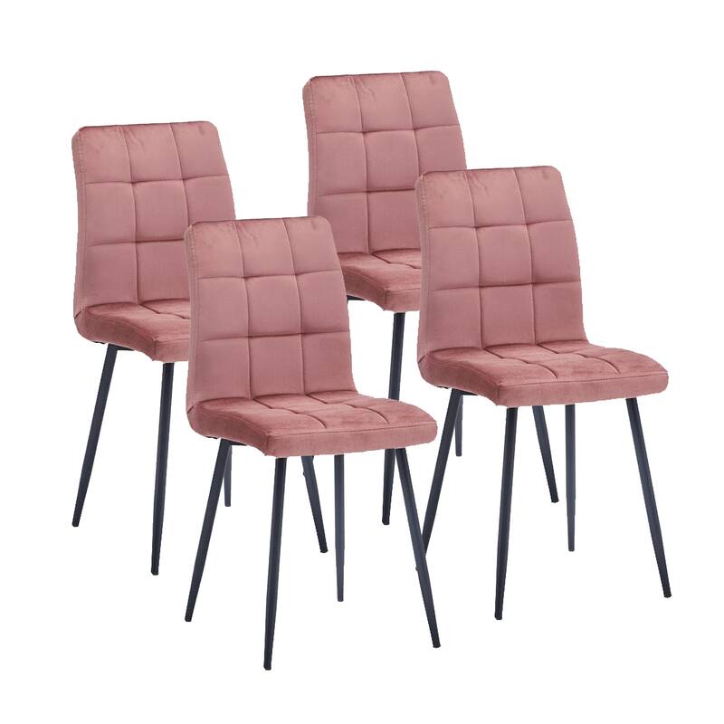 Porthos Home Pacie Dining Room Chairs Set Of 4, Velvet And Iron Legs