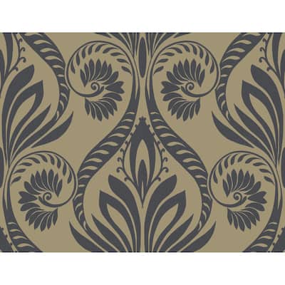 Seabrook Designs Bonaire Damask Unpasted Wallpaper
