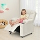 preview thumbnail 32 of 45, Costway Kids Youth Recliner Chair PU Leather w/Cup Holders & Side