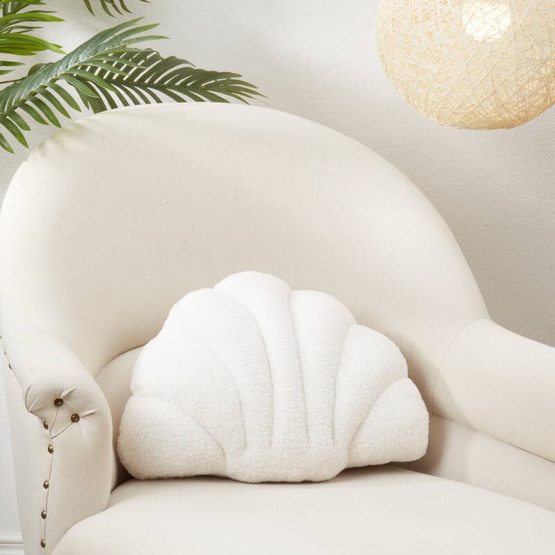 Seashell Shorescape Poly Filled Throw Pillow