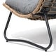 preview thumbnail 25 of 32, All-Weather PE Rattan Double Papasan Chair Loveseat with Soft Cushion for Indoor Outdoor