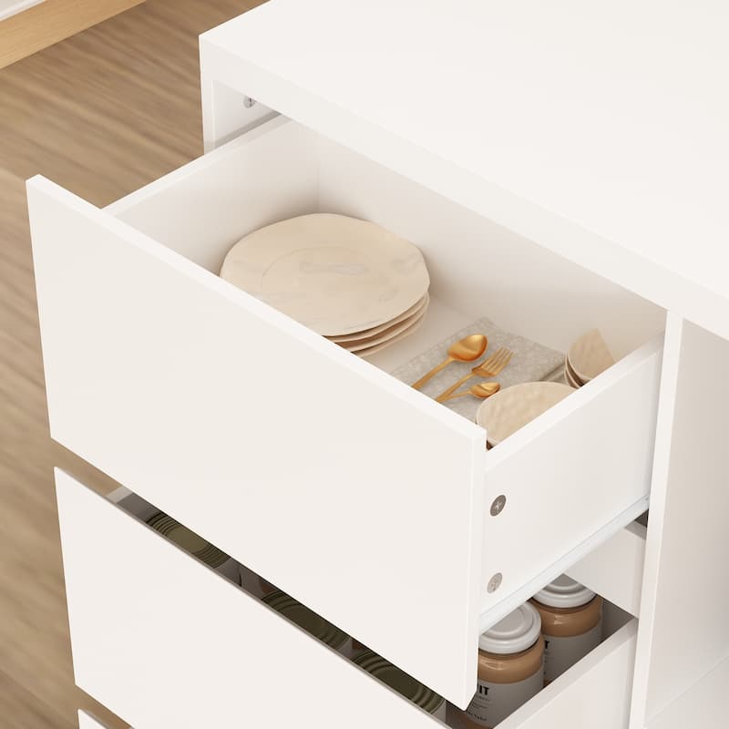 Home Island Table Dining Storage Cabinet Kitchen Island Dining Table