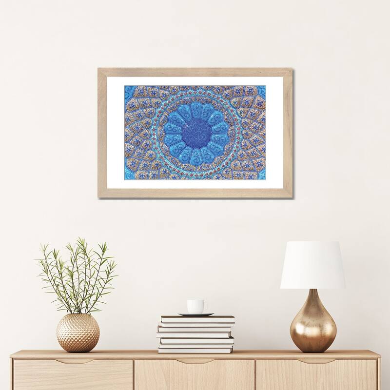 iCanvas "Ancient Arab Islamic Designs. Blue Pottery, Madaba, Jordan" by William Perry