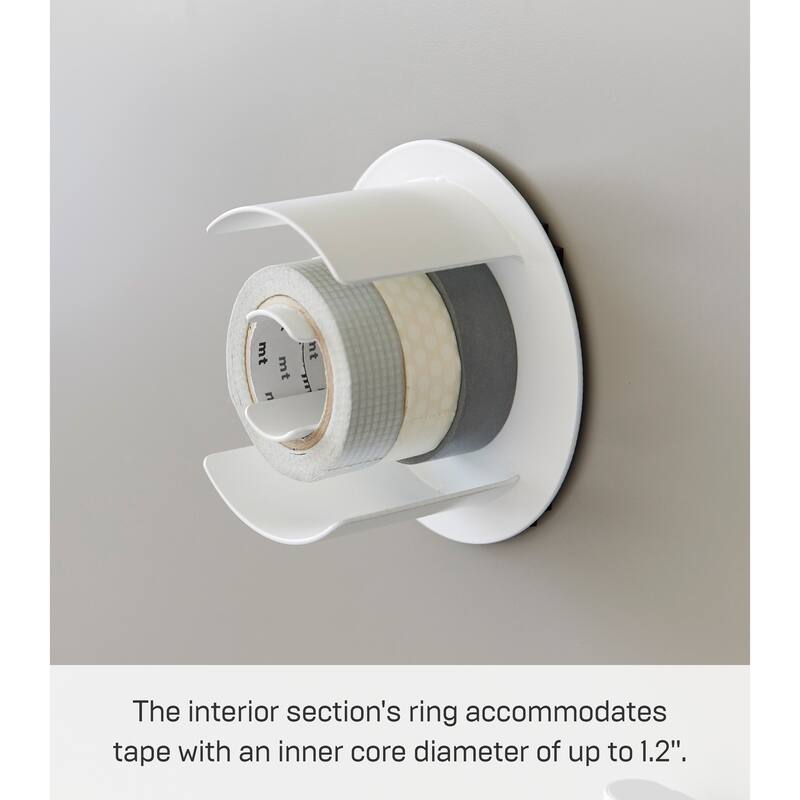 Yamazaki Home Magnetic Tape Holder, Steel - L 2.17 x W 3.66 x H 3.66 inches