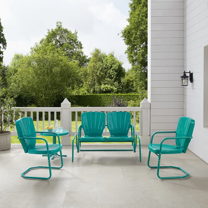 Crosley Ridgeland 4-piece Outdoor Metal Conversation Set - 75"x88"x34.25"
