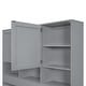 preview thumbnail 9 of 18, Queen Size Platform Bed with Storage Headboard and 4-Drawers, Grey