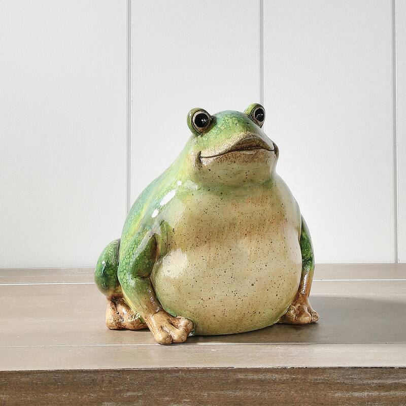 6.5" Terracotta Frog Planter