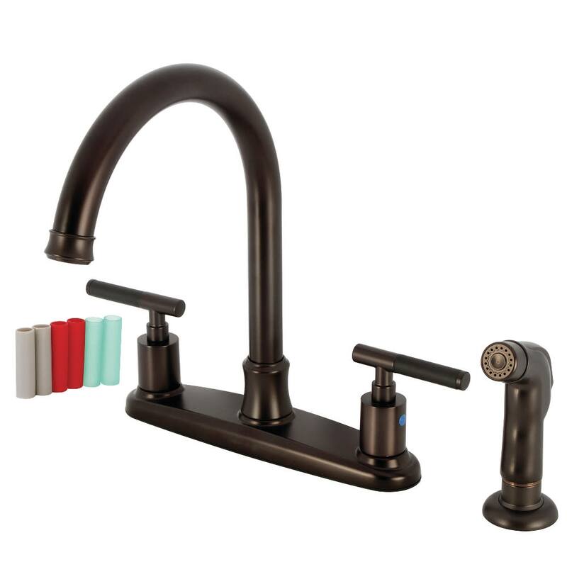 Kingston Brass FB779.CKLSP Kaiser 1.8 GPM Standard Kitchen Faucet - Oil Rubbed Bronze