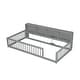preview thumbnail 29 of 34, Wood Twin XL Size Floor Bed with Storage Cabinets and USB Ports, Solid Wood Bedframe w/Fence, No Box Spring Needed