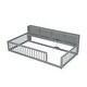 preview thumbnail 32 of 34, Wood Twin XL Size Floor Bed with Storage Cabinets and USB Ports,Twin Montessori Bed Frame with Semi-Enclosed Fence